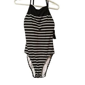 Lauren Ralph Lauren Halter Top Striped Swimsuit Size 6 NWT